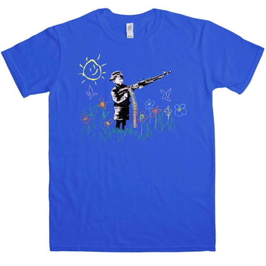 Banksy Machine Gun Kid T-Shirt For Men 8Ball